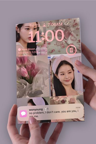 Namgo دفتر ملاحظات غير مبطن باللون الوردي مقاس A5 من Jang Wonyoung (50 ورقة)