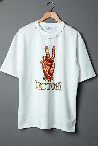 Wolters Outdoors Erkek Victory Oversize Baskılı Pamuklu Bisiklet Yaka Kısa Kollu T-shirt