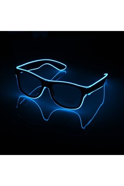 Schulzz Neon Led Mavi Işıklı Kumandalı Ve 3 Modlu Parti Gözlük