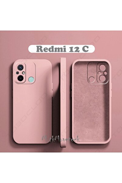 m.tk moveteck Xiaomi Redmi 12C Compatible Case with Camera Protection, Velvet Suede Inside, Soft Feel Launch Silicone Cover