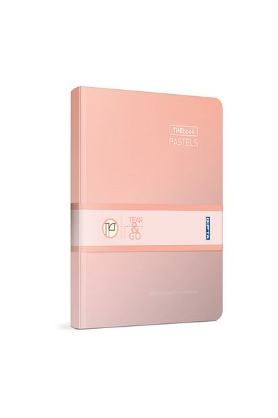 Gıpta Thebook Pastels Coperți rigide cusute cu șnur 14x20 120 coli Caiet cu carouri roz