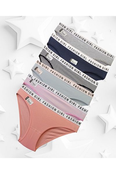 Tutku Pachet de 6 chiloți multicolori pentru femei Fashion Girl Ruq