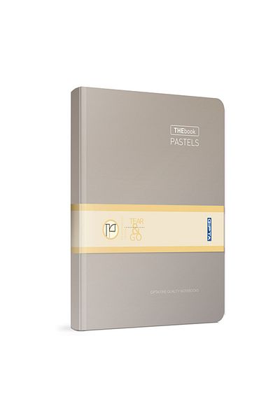 Gıpta Thebook Pastels Stitched Hard Cover 20x28 160 Sheets Checkered Notebook Gray
