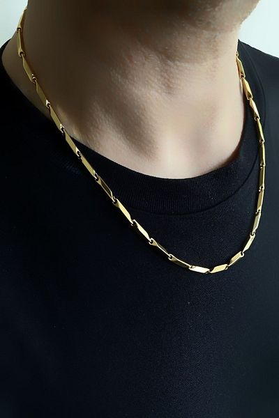 axexuar 316l Real Steel Cube Triangle Pod Model Men's Women's Shiny Necklace