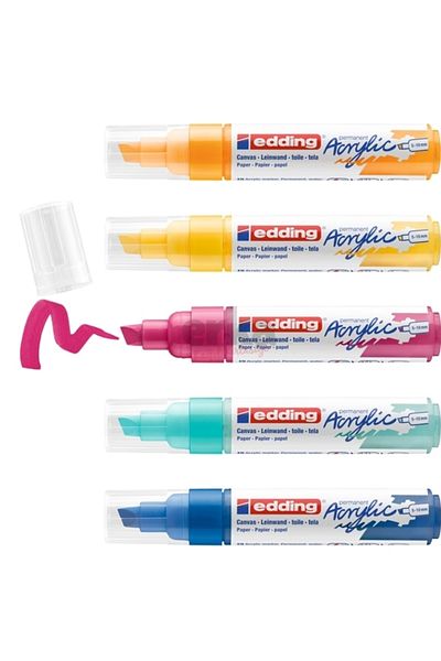Edding Markör Acrylic Thick Tip Set of 5 Abstract