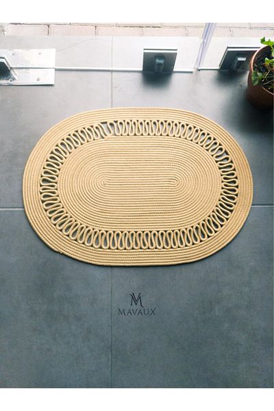 MaVaux , Jute, Patterned Doormat, Bathroom, Balcony Mat, Gift Houseware