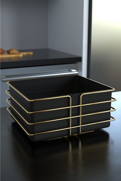 KARTEYA Luxury Stainless Square Bread Basket