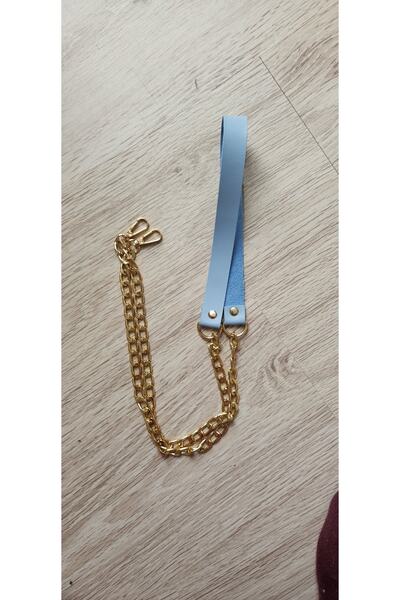 NAZENİN HOBİ AKSESUAR Curea din piele cu lanț 120 cm