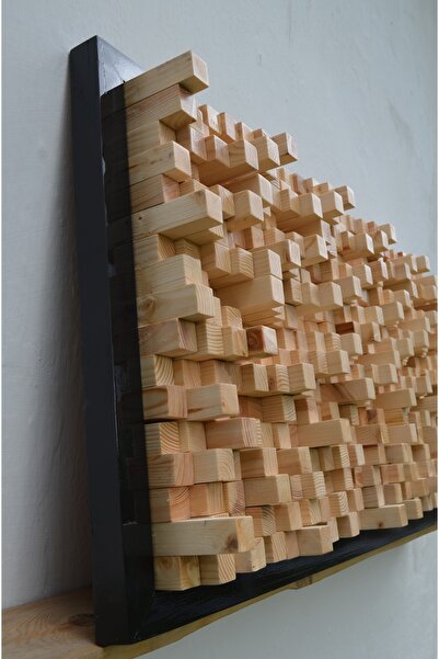 zenedesignstudio Ahşap Akustik Panel 120*60cm Sound Diffuser Wood Wall Art Du...