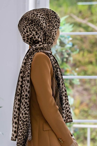 Vissona Γυναικείο Luxury Medina Silk Shawl Μπεζ - Μπεζ