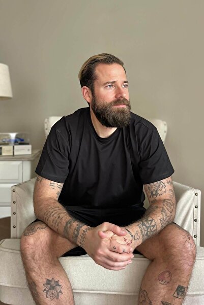 Pijamaevi Pánská pyžamová souprava Black Top Black Bottom s šortkami