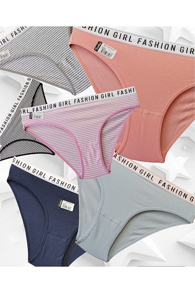 Tutku Πακέτο με 6 πολύχρωμα γυναικεία εσώρουχα Fashion Girl