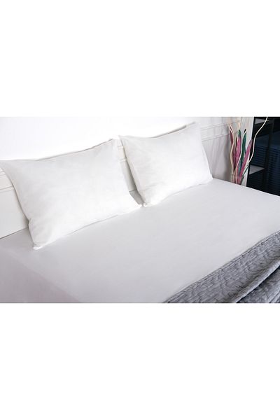 Finezza Flora Cotton Satin White Sheet & Pillow Set 3 Pieces - 1477