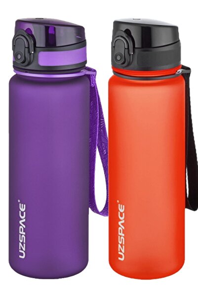 Uzspace طقم قارورة تريتان مكون من قطعتين سعة 500 مل و14 خيارًا مختلفًا للألوان