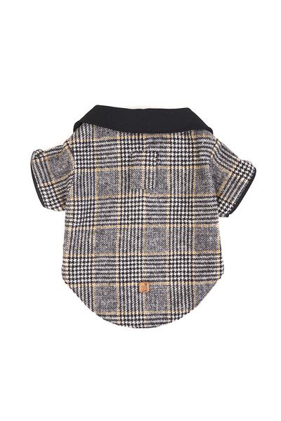 Bi Dolap Ponçik Bi Cool Boy Jacket Winter Stamp Fabric Black Gray Cat Dog Clothes & Jacket