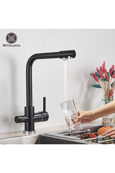 OEM Kitchen Sink Faucet Dual Flow Design Granite Black New Imported