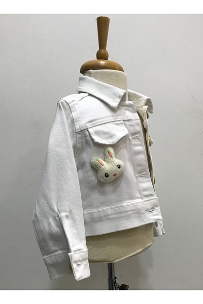 Çikoby Baby Girl Rabbit Accessory Jean Coat