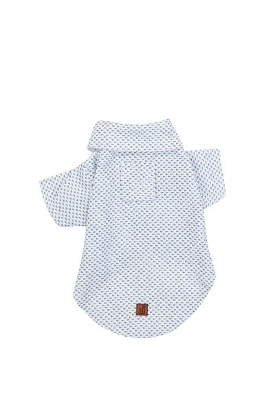 Bi Dolap Ponçik Bi Sailor Shirt Blue White Captain Soft Poplin Fabric Cat Dog Outfit & Shirt