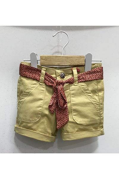 Çikoby Baby Girl Belted Shorts
