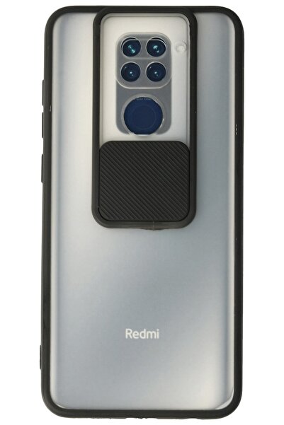 WANNA PROTECT Xiaomi Redmi Note 9 Siyah Kamera Korumalı Sürgülü Baskısız Sili...