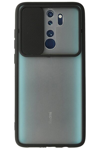 WANNA PROTECT Xiaomi Redmi Note 8 Pro Siyah Kamera Korumalı Sürgülü Baskısız ...