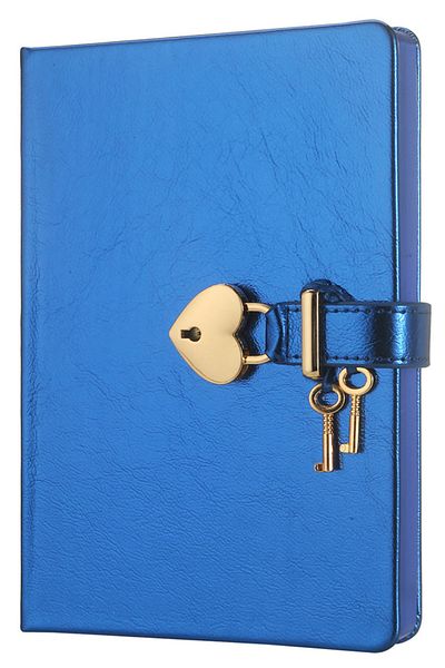 Victoria's Journals Caiet Hush Hush Metalic Blocat 13x18 Cm Albastru