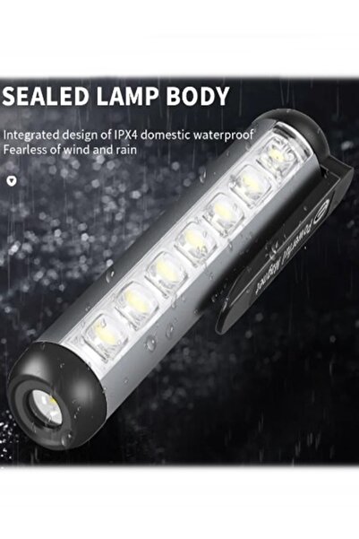 gaman Çok Fonksiyonlu Şarjı El Feneri Mini Tamirci Feneri Cep Boy Mıknatıslı ...