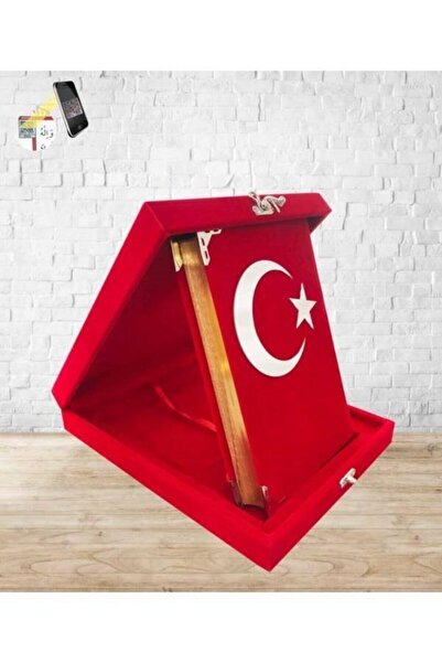 Ayfa Basın Yayın Ay Yıldız Desenli Kadife Kaplı Kuranı Kerim Plaketli Türk Ba...