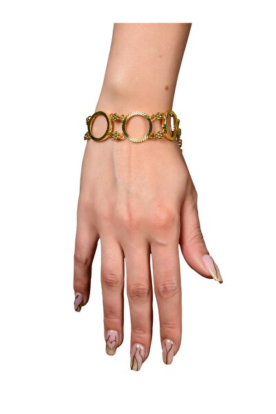 Çelikoğlu Kuyumculuk 22 Ayar Altın Kaplama Çeyrek Cerceveli 3 Lü Çeyrekli Bil...