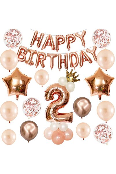 DÜVENCİ TİCARET Çıtıpıtıstore Happy Bırthday Doğum Günü Balon Set Yaş