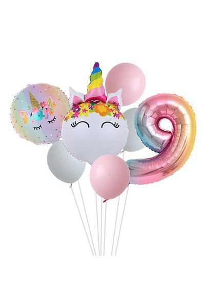 DÜVENCİ TİCARET Çıtıpitıstore Rainbow Unicorn Balloon
