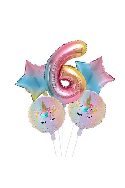 DÜVENCİ TİCARET Çıtıpitistore Rainbow Unicorn Balloon Set