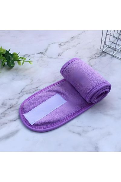 HIZSOY TEKSTİL Towel Hair Band Velcro Makeup Headband Athlete Hair Band