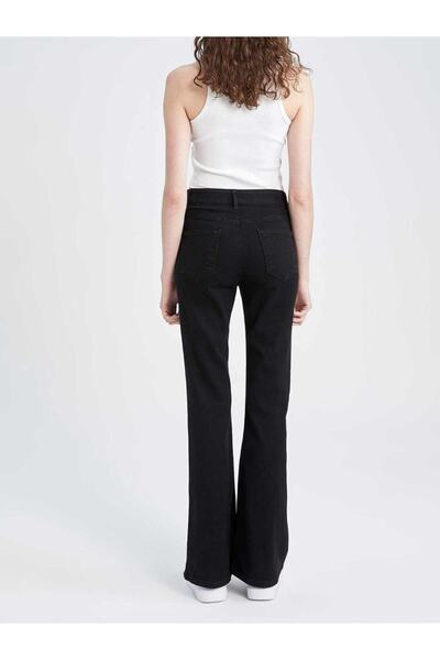 geenz manifacture Black Flare Leg High Waist Power Lycra Jeans