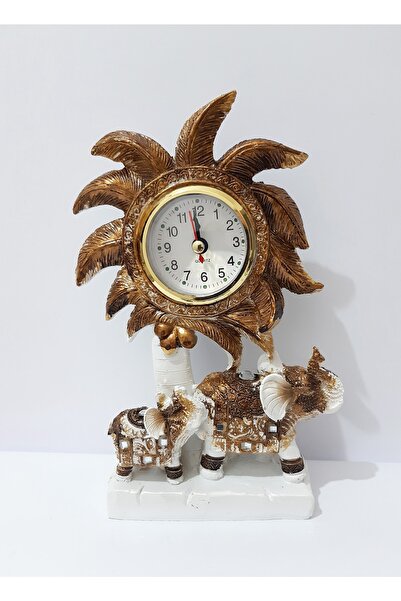 renkli çiçekler Saatli Fil Biblo Ev Ofis Için Dekorasyon