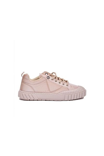 Beety 23by132.2301 Ecru Tied Patent Leather Sneakers Women's Shoes
