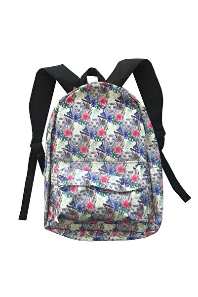 Outlet Çarşım Floral Patterned Summer Women's Backpack