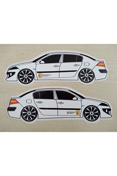 Aksesuar Megane Sticker 16x5cm 2li Takım (MEGANE 2 SEDAN) Megane Logo - Megan...