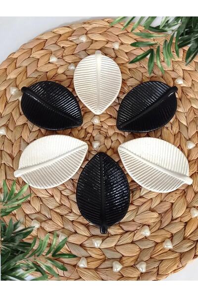 KÖSTEKCİ Σετ 6 τεμαχίων Coffee Color Leaf Design Dragelic - Χειροποίητο, Παρουσίαση και Μπολ Λουκούμι Διακοσμητικό Αντικείμενο