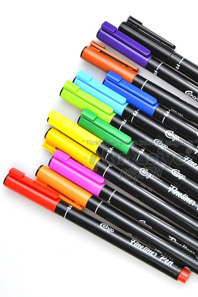 Four Office Cng- 12 Color Fineliner Pen Set 0.4 Mm