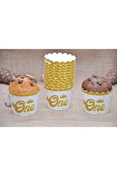 Larenya 1 Yaş Doğum Günü & One Yazılı & Cupcake Kalıbı & Kek Kapsülü Muffin K...