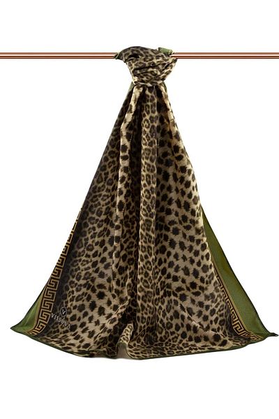 Vissona Γυναικείο σάλι πολυτελείας Medina Silk Beige - Χακί