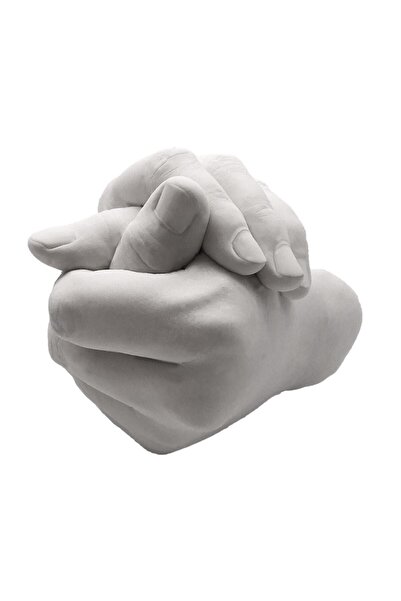 Fiancee Nişanlılara Özel El Ele Heykel Kalıbı Seti Ten Rengi Akrilik Boyalı