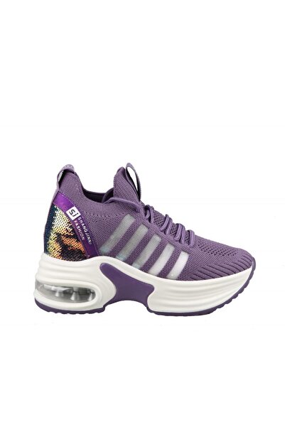 Guja 23y300 Dolgu Topuk Mor Kadın Sneakers