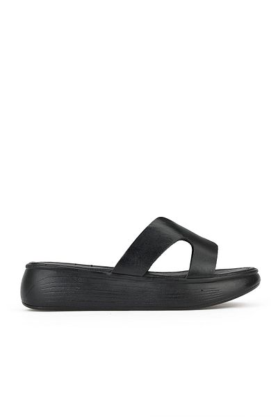 Ziya Papuci negri din piele naturală pentru femei - 1411010 z536