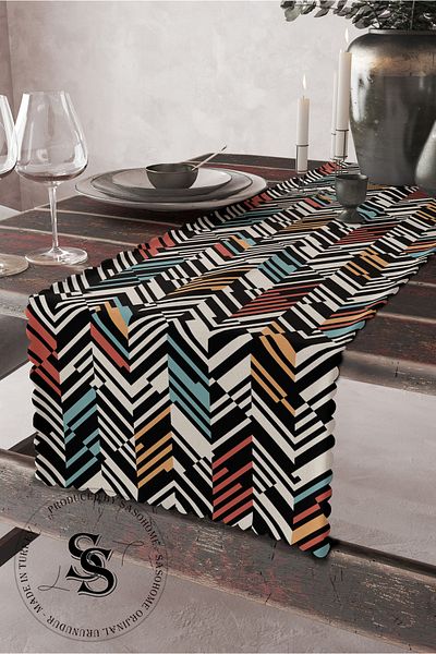 SasoHome Modern Art Powder Color Digital Printed Runner '' Εξαιρετικής ποιότητας ''