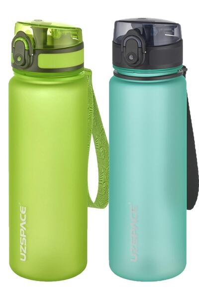 Uzspace طقم قارورة تريتان مكون من قطعتين سعة 500 مل و14 خيارًا مختلفًا للألوان