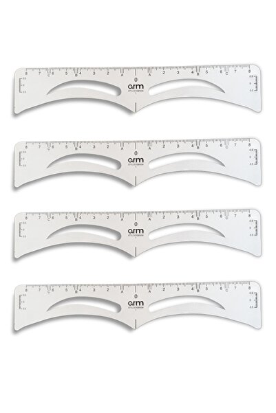 ARMONİKONYA 50 Adet Arm1 Kaş Tasarım Kalıcı Makyaj Için Cetvel