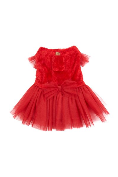 Bi Dolap Ponçik Bi Love Tutu Wellsoft Fabric Red Cat Dog Clothes & Tutu