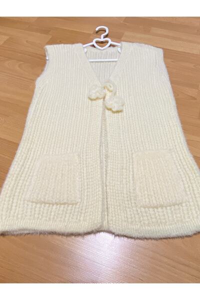 AYHANHOME Yumoş Örgü Cepli Kadın Yeleği